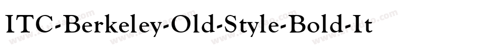 ITC-Berkeley-Old-Style-Bold-It字体转换