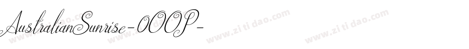 AustralianSunrise-0OOP字体转换