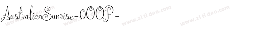 AustralianSunrise-0OOP字体转换