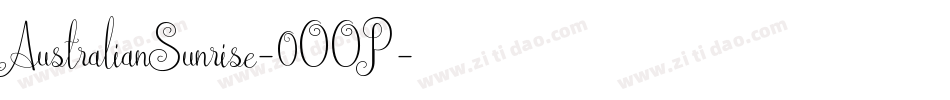 AustralianSunrise-0OOP字体转换