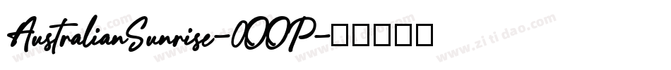 AustralianSunrise-0OOP字体转换
