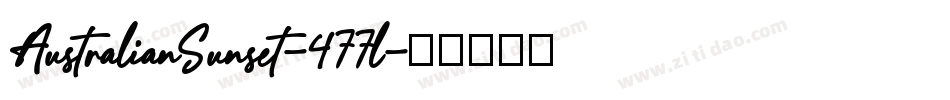 AustralianSunset-477l字体转换