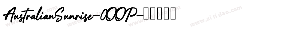 AustralianSunrise-0OOP字体转换