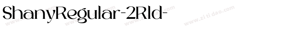 ShanyRegular-2Rld字体转换