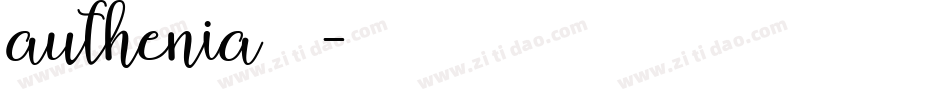 authenia字体字体转换