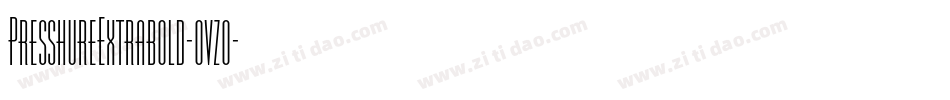PresshureExtrabold-ovzo字体转换