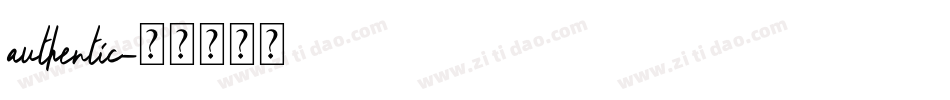 authentic字体转换