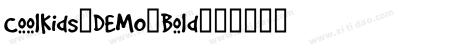 CoolKids-DEMO-Bold字体转换