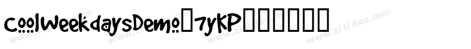 CoolWeekdaysDemo-7yKP字体转换