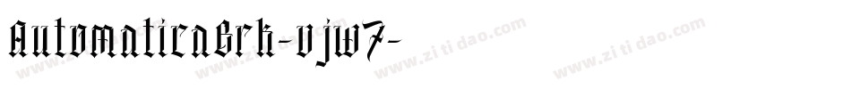 AutomaticaBrk-vjw7字体转换