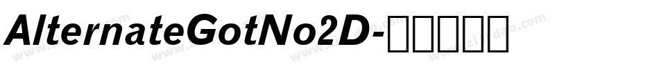 AlternateGotNo2D字体转换
