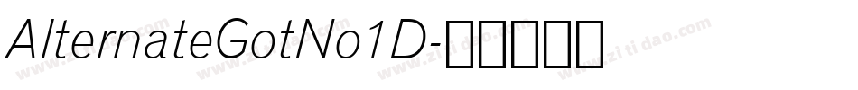 AlternateGotNo1D字体转换