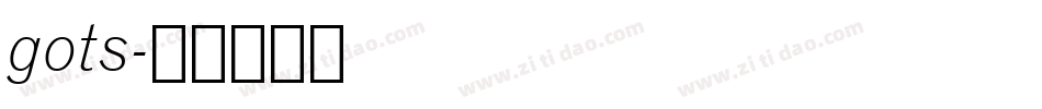 gots字体转换