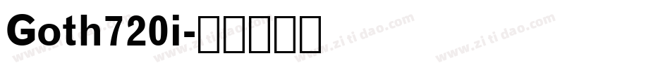 Goth720i字体转换