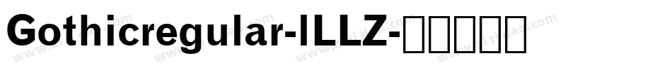 Gothicregular-lLLZ字体转换