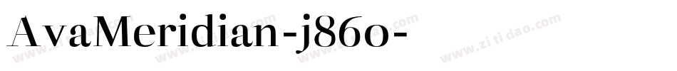 AvaMeridian-j860字体转换