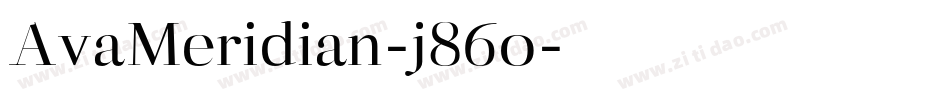 AvaMeridian-j860字体转换