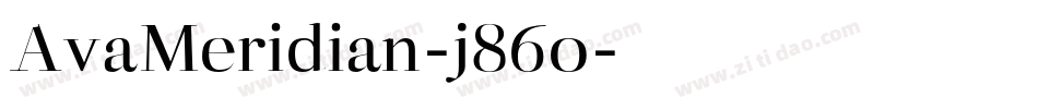 AvaMeridian-j860字体转换