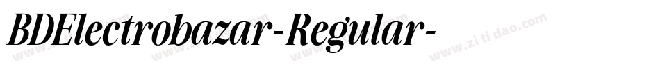 BDElectrobazar-Regular字体转换