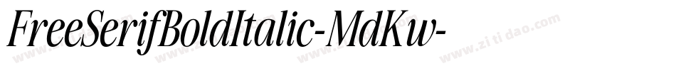 FreeSerifBoldItalic-MdKw字体转换