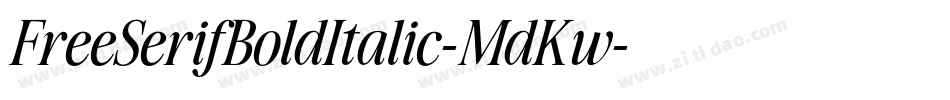 FreeSerifBoldItalic-MdKw字体转换