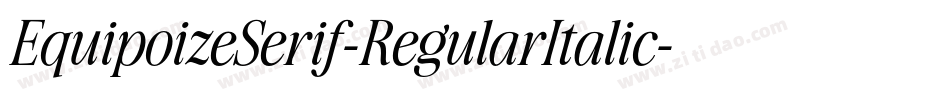 EquipoizeSerif-RegularItalic字体转换