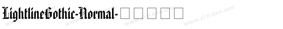 LightlineGothic-Normal字体转换