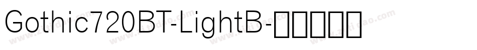 Gothic720BT-LightB字体转换