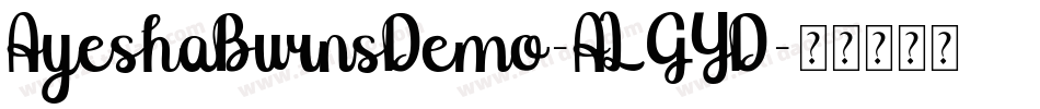 AyeshaBurnsDemo-ALGYD字体转换