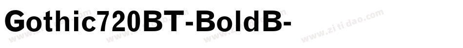Gothic720BT-BoldB字体转换
