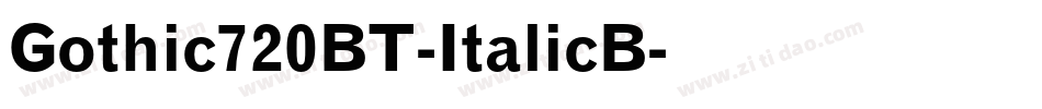 Gothic720BT-ItalicB字体转换