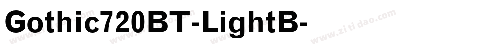 Gothic720BT-LightB字体转换