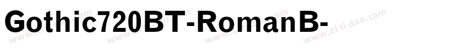 Gothic720BT-RomanB字体转换