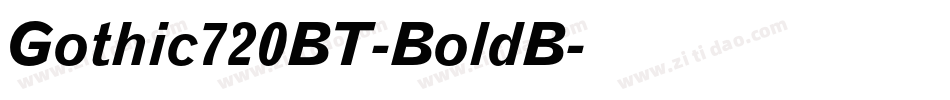 Gothic720BT-BoldB字体转换
