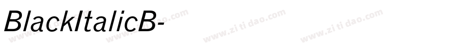 BlackItalicB字体转换