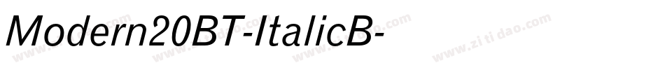 Modern20BT-ItalicB字体转换