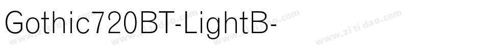Gothic720BT-LightB字体转换