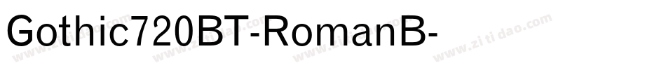 Gothic720BT-RomanB字体转换