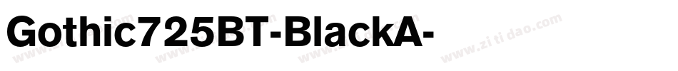 Gothic725BT-BlackA字体转换