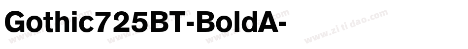 Gothic725BT-BoldA字体转换