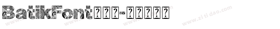 BatikFont转换器字体转换