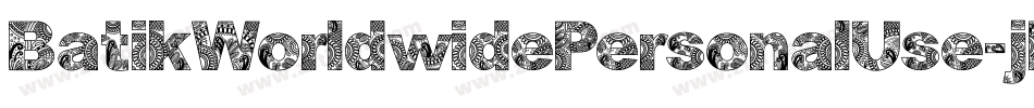 BatikWorldwidePersonalUse-jEW7R字体转换