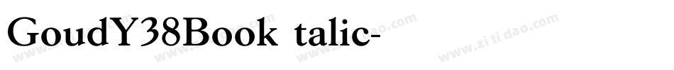 GoudY38BookItalic字体转换