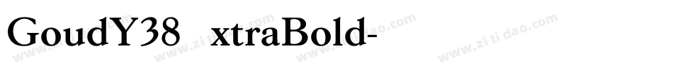 GoudY38ExtraBold字体转换