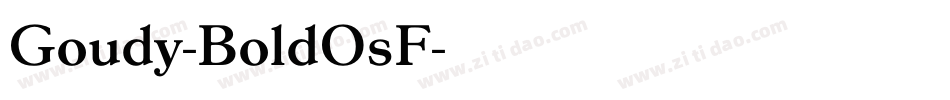 Goudy-BoldOsF字体转换