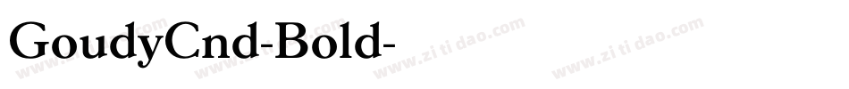 GoudyCnd-Bold字体转换