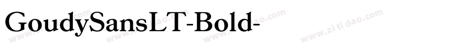 GoudySansLT-Bold字体转换