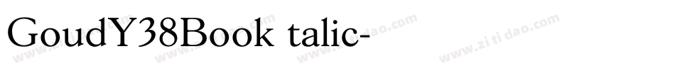 GoudY38BookItalic字体转换