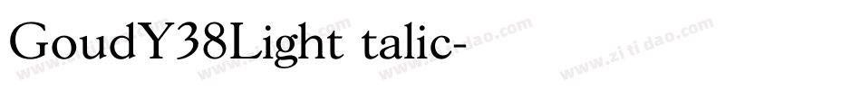 GoudY38LightItalic字体转换