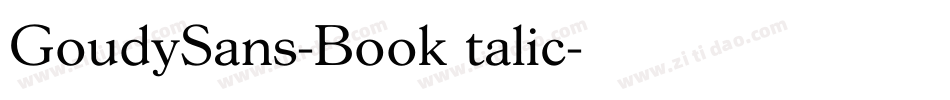 GoudySans-BookItalic字体转换